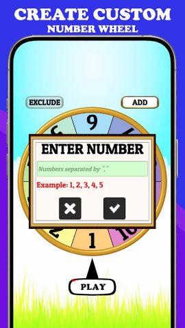 Random Number Generator Wheel для Android — скриншот 2