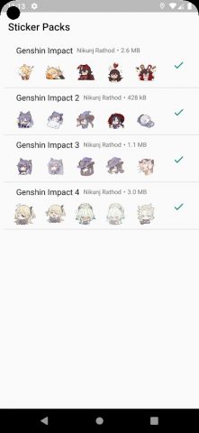 Genshin Stickers для Android — скриншот 1