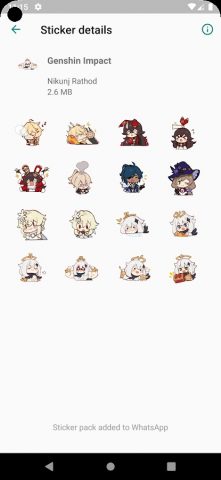 Genshin Stickers для Android — скриншот 2