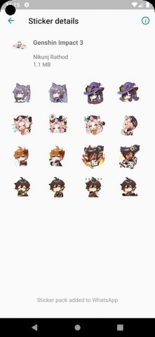 Genshin Stickers для Android — скриншот 3