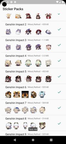 Genshin Stickers для Android — скриншот 4