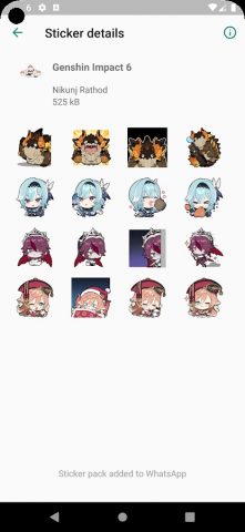 Genshin Stickers для Android — скриншот 5