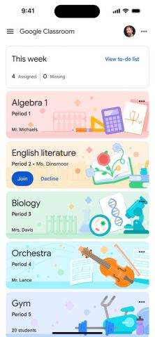 Google Classroom для iOS — скриншот 5