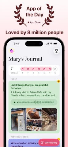 Gratitude: Self-Care Journal для iOS — скриншот 2