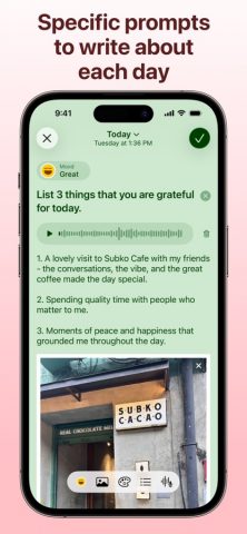 Gratitude: Self-Care Journal для iOS — скриншот 3