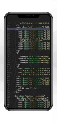 HTML editor — touch and code для iOS — скриншот 2