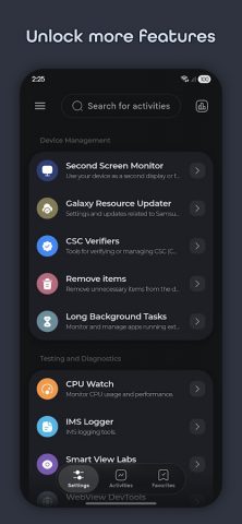 Hidden Settings для Android — скриншот 1