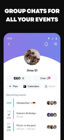 Howbout: shared calendar для Android — скриншот 5