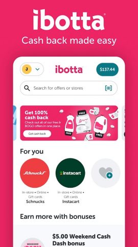 Ibotta: Save & Earn Cash Back для Android — скриншот 1