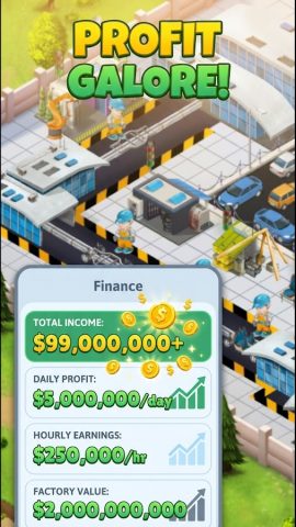 Idle Car Factory: Car Builder для Android — скриншот 1