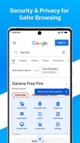 Internet Explorer Browser для Android — скриншот 1