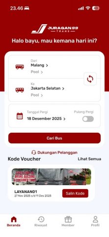 Juragan 99 Trans для Android — скриншот 1