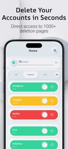 Just Delete Me-Удалить Профиль для Android — скриншот 1