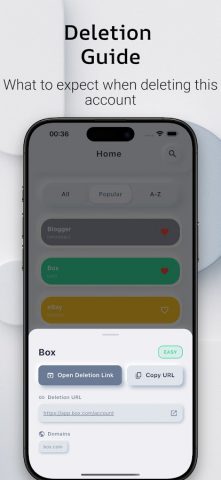 Just Delete Me-Удалить Профиль для Android — скриншот 2