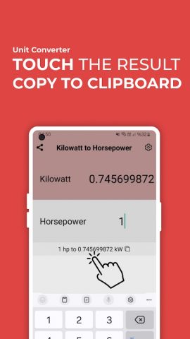 KW to HP Calculator для Android — скриншот 3