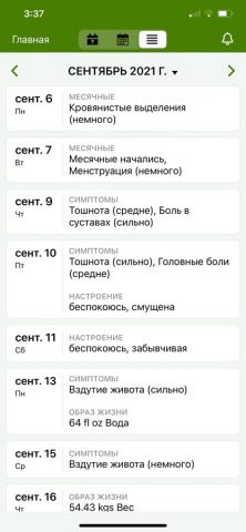 Календарь Менструаций Lite для iOS — скриншот 5