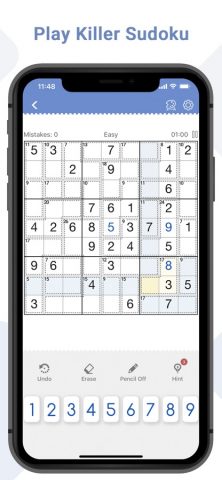Killer Sudoku — Brain Games для iOS — скриншот 1