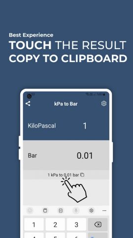 Kilopascal kPa to Bar Convert для Android — скриншот 3