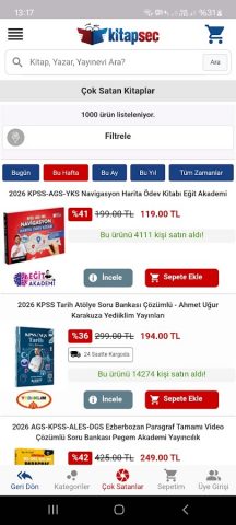 Kitap Seç для Android — скриншот 3