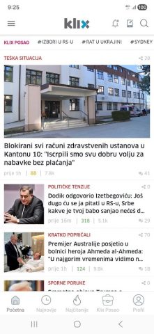 Klix.ba для Android — скриншот 4