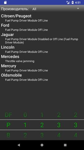 Коды диагностики OBDII Lite для Android — скриншот 3