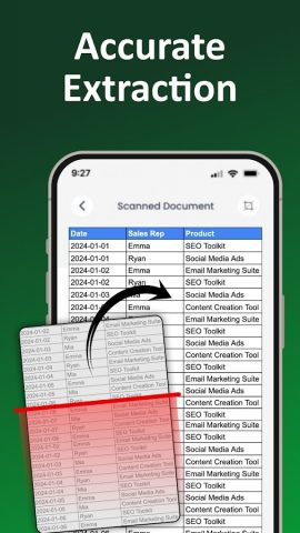 Конвертер Изображения в Excel для Android — скриншот 3