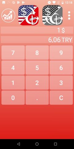 Конвертер турецких лир для Android — скриншот 1