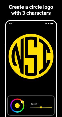 Круглый текстовый логотип для Android — скриншот 1