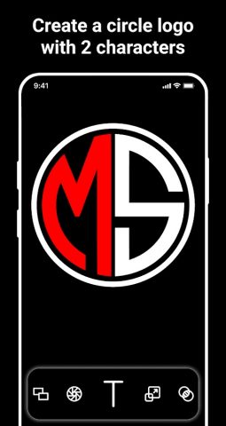 Круглый текстовый логотип для Android — скриншот 2