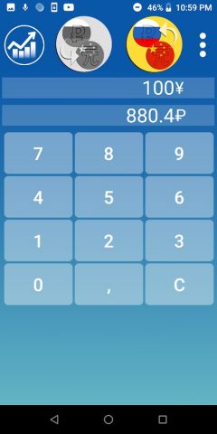 Курс рубля юань Конвертер для Android — скриншот 3