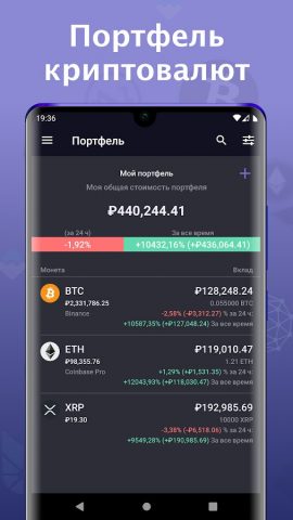 Курсы криптовалют. CoinsData для Android — скриншот 5