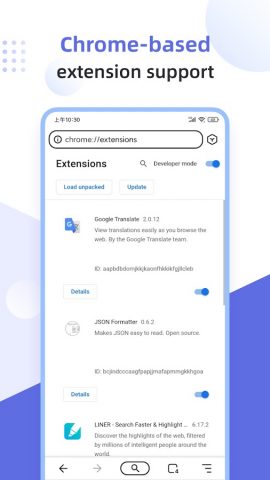 Lemur Browser — Extensions — скриншот 3