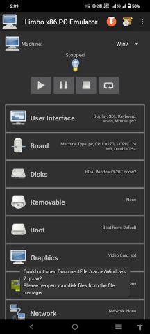 Limbo x86 — PC Emulator для Android — скриншот 4