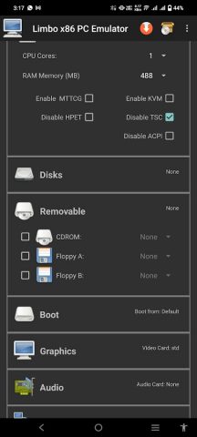 Limbo x86 — PC Emulator для Android — скриншот 5