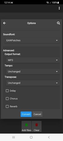 MIDI Converter для Android — скриншот 3