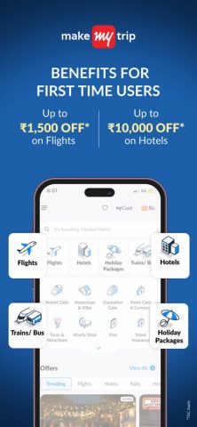 MakeMyTrip Flight, Hotel, Bus для iOS — скриншот 3