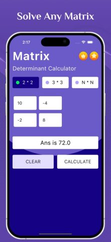 Matrix Determinant Calculator для iOS — скриншот 2