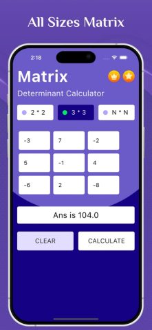Matrix Determinant Calculator для iOS — скриншот 4