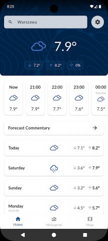 Meteo ICM — weather forecast для Android — скриншот 1