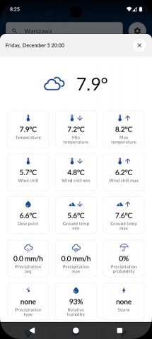 Meteo ICM — weather forecast для Android — скриншот 4