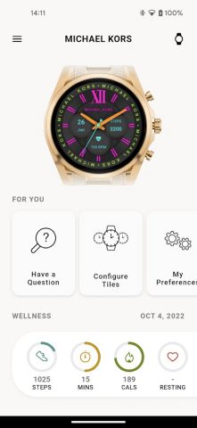 Michael Kors Access для Android — скриншот 1