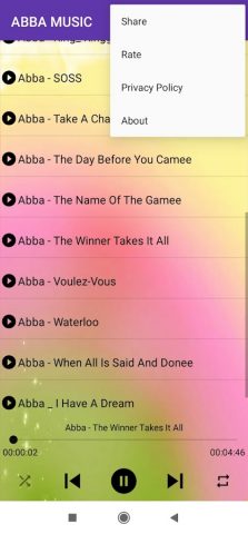 Musica ABBA Senza Internet для Android — скриншот 2