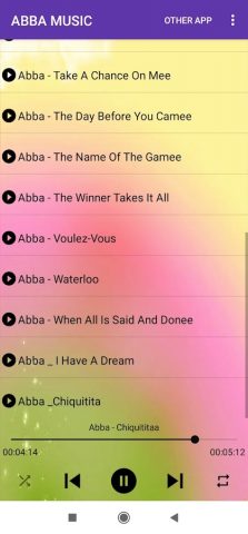 Musica ABBA Senza Internet для Android — скриншот 3