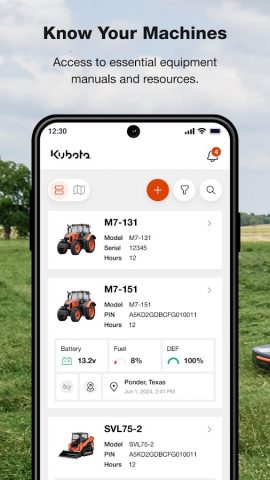 My Kubota для Android — скриншот 1