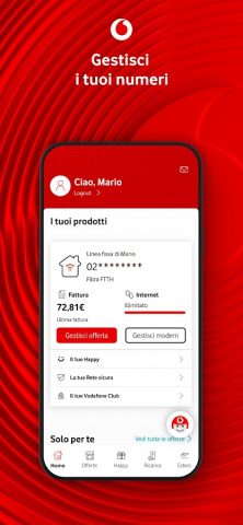 My Vodafone Italia для Android — скриншот 1