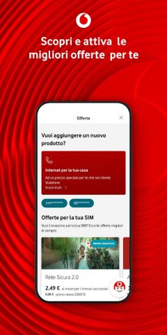 My Vodafone Italia для Android — скриншот 2