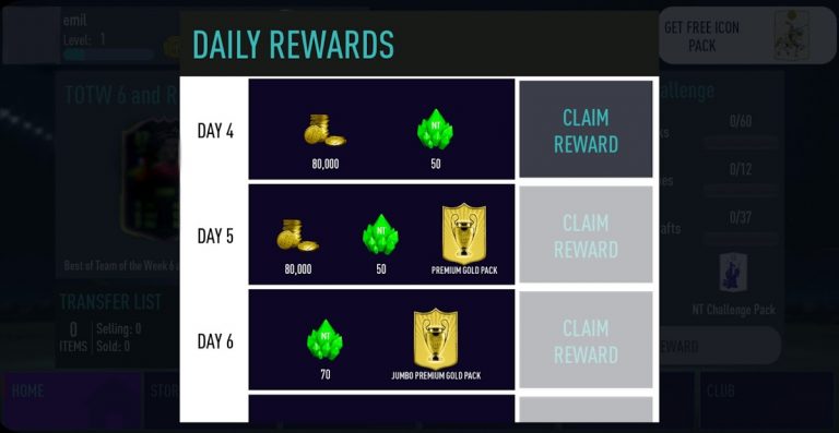 NT 21 Draft + Pack Opener для Android — скриншот 2