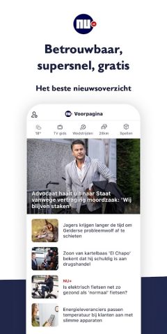 NU.nl — Nieuws, Sport & meer для Android — скриншот 1