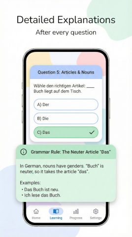 Немецкая Грамматика A1–C1 для Android — скриншот 3