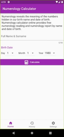 Numerology Calculator Online для Android — скриншот 1